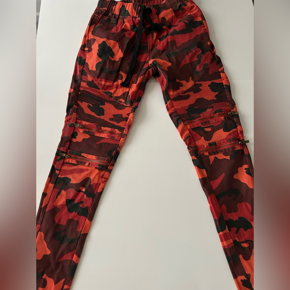 American Bazi Red and Orange Camouflage Pants